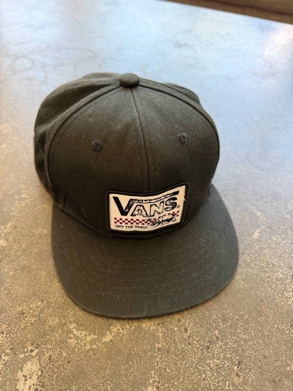 Vans Olive Green Snapback Hat with Patch Logo